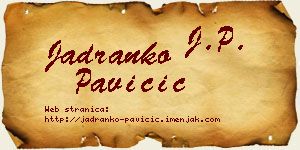 Jadranko Pavičić vizit kartica
